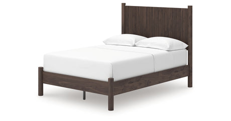 Pamytta Brown Full Panel Platform Bed from Ashley Furniture - Luna Furniture