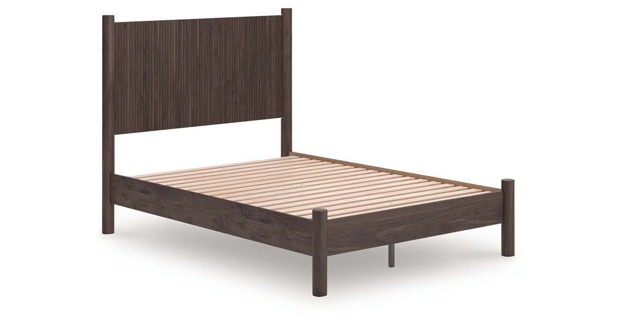 Pamytta Brown Full Panel Platform Bed from Ashley Furniture - Luna Furniture