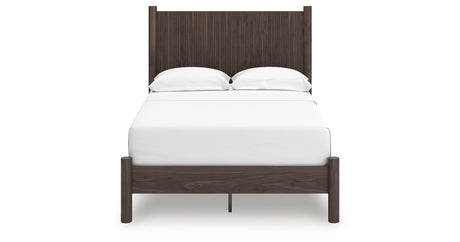 Pamytta Brown Full Panel Platform Bed from Ashley Furniture - Luna Furniture
