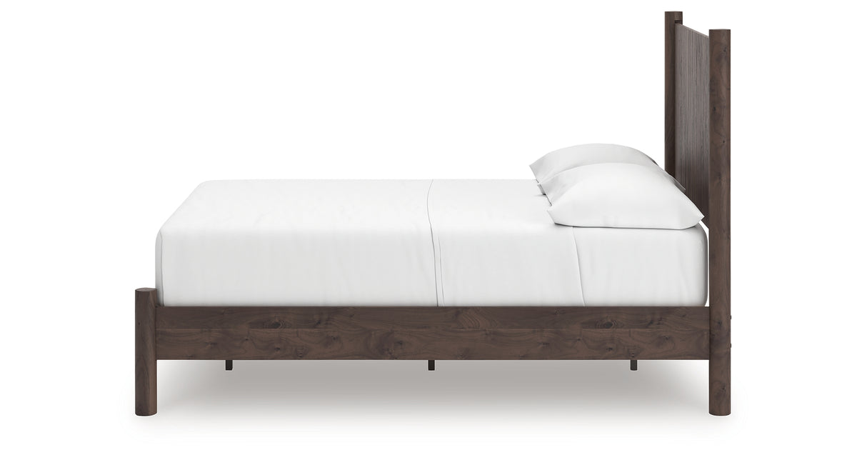 Pamytta Brown Full Panel Platform Bed from Ashley Furniture - Luna Furniture