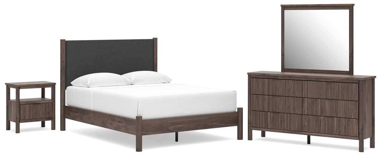 Pamytta Queen Panel Bed, Dresser, Mirror and Nightstand from Ashley - Luna Furniture