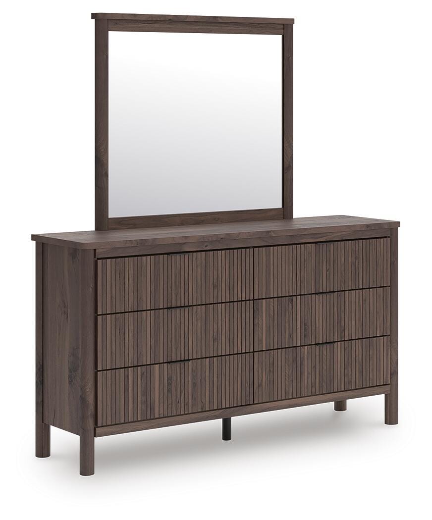 Pamytta Queen Panel Bed, Dresser, Mirror and Nightstand from Ashley - Luna Furniture