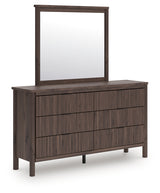 Pamytta Twin Upholstered Panel Bed, Dresser and Mirror from Ashley - Luna Furniture
