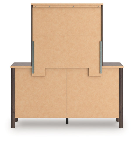 Pamytta Twin Upholstered Panel Bed, Dresser and Mirror from Ashley Furniture - Luna Furniture