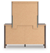 Pamytta Twin Upholstered Panel Bed, Dresser and Mirror from Ashley - Luna Furniture