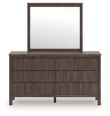 Pamytta Twin Upholstered Panel Bed, Dresser and Mirror from Ashley - Luna Furniture