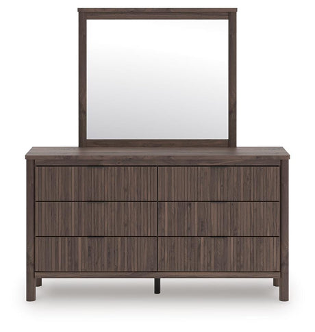 Pamytta Queen Panel Bed, Dresser, Mirror and Nightstand from Ashley - Luna Furniture