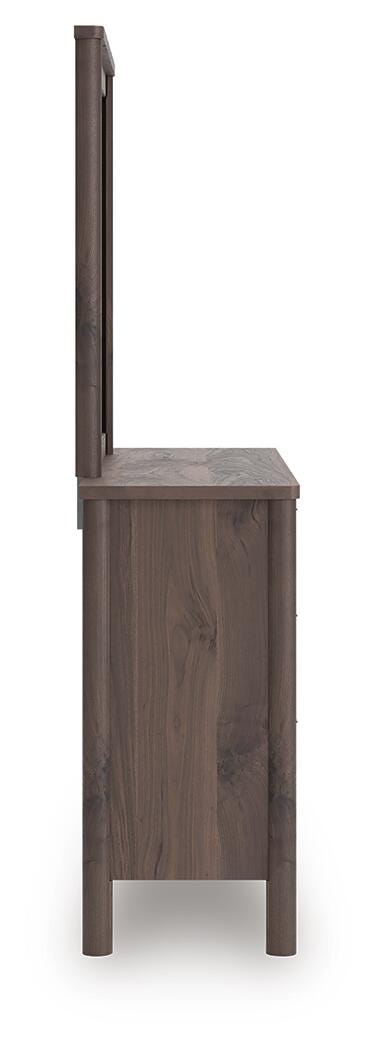 Pamytta Twin Upholstered Panel Bed, Dresser and Mirror from Ashley - Luna Furniture