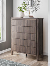 Pamytta Brown Twin Panel Bed with Mirrored Dresser and Chest from Ashley - Luna Furniture