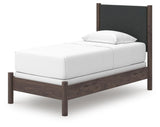 Pamytta Twin Upholstered Panel Bed, Dresser and Mirror from Ashley - Luna Furniture