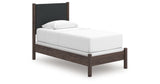 Pamytta Brown Twin Upholstered Panel Bed from Ashley Furniture - Luna Furniture