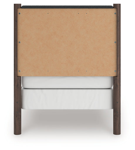 Pamytta Twin Upholstered Panel Bed, Dresser and Mirror from Ashley Furniture - Luna Furniture