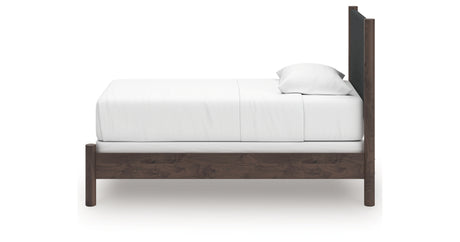 Pamytta Brown Twin Upholstered Panel Bed from Ashley - Luna Furniture