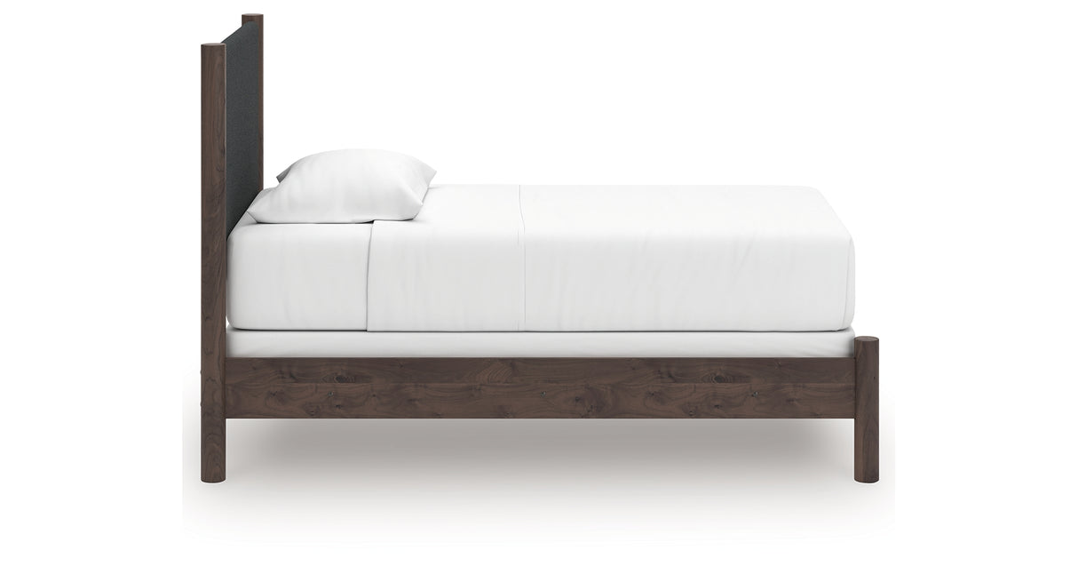 Pamytta Brown Twin Upholstered Panel Bed from Ashley Furniture - Luna Furniture