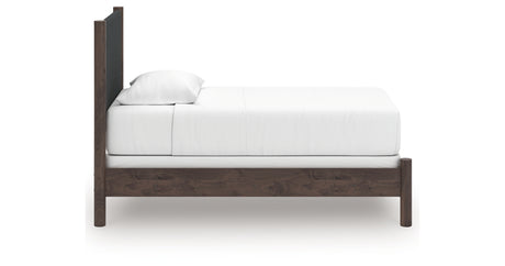 Pamytta Brown Twin Upholstered Panel Bed from Ashley - Luna Furniture