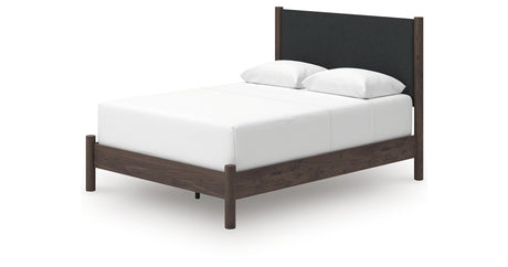 Pamytta Brown Queen Upholstered Panel Bed from Ashley - Luna Furniture