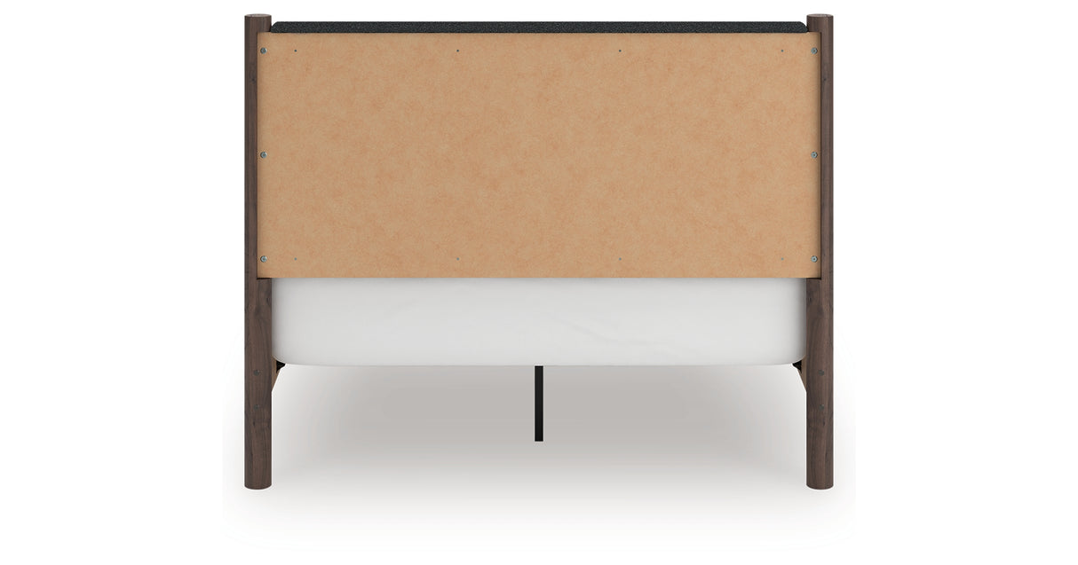 Pamytta Brown Queen Upholstered Panel Bed from Ashley - Luna Furniture