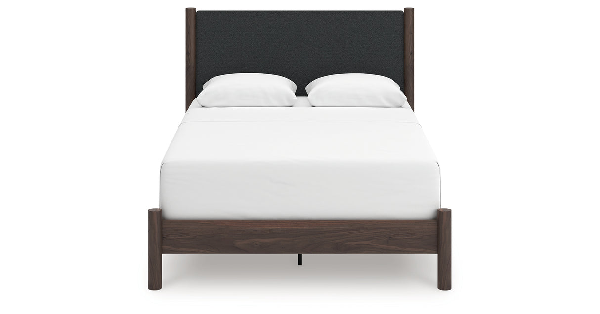 Pamytta Brown Queen Upholstered Panel Bed from Ashley - Luna Furniture