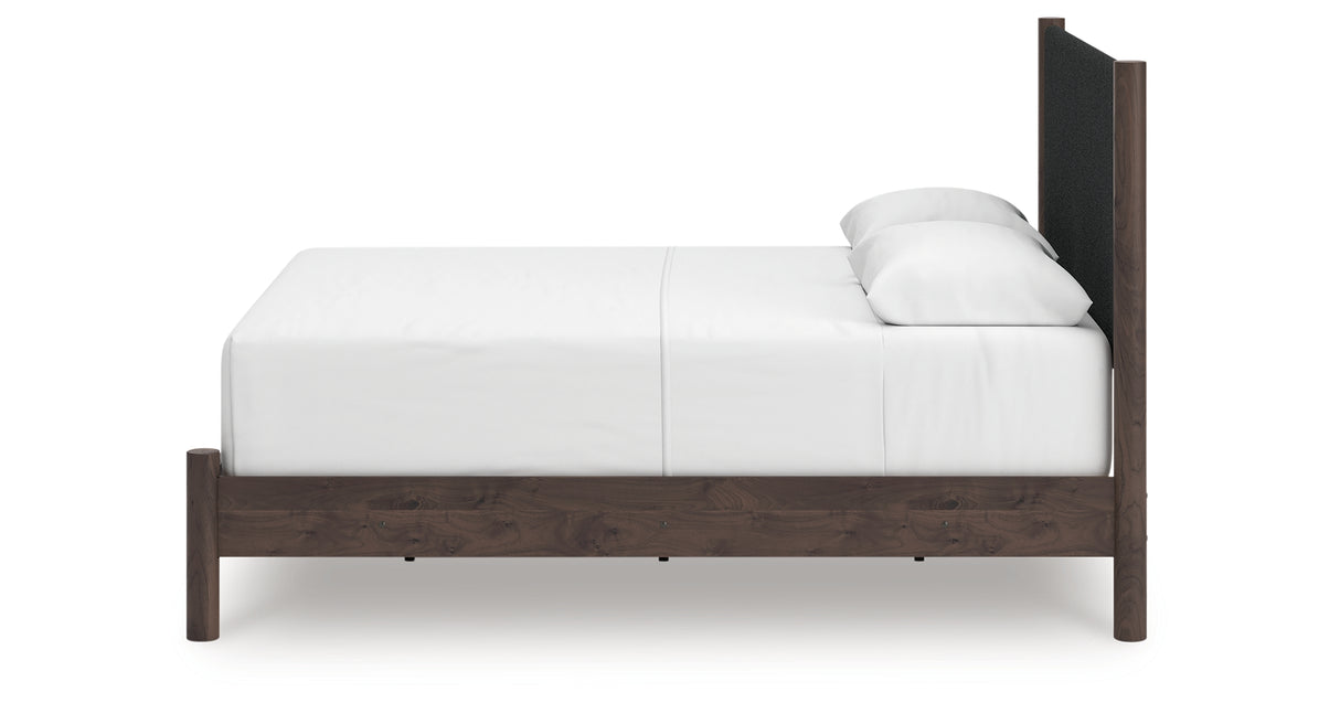 Pamytta Brown Queen Upholstered Panel Bed from Ashley - Luna Furniture