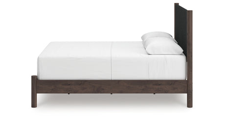 Pamytta Brown Queen Upholstered Panel Bed from Ashley - Luna Furniture