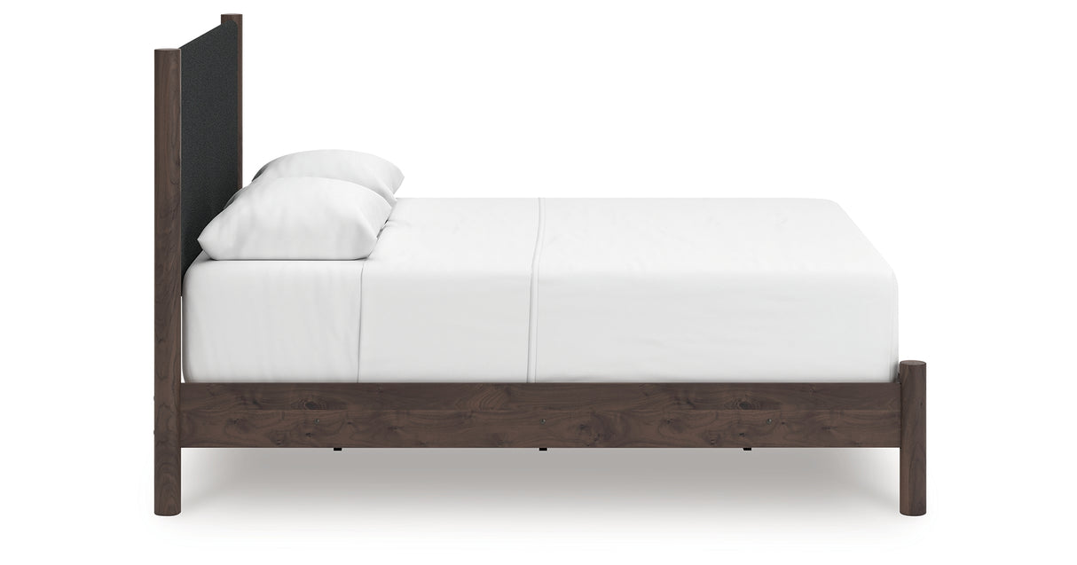 Pamytta Brown Queen Upholstered Panel Bed from Ashley - Luna Furniture