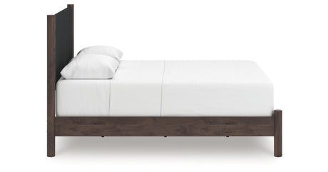 Pamytta Brown Queen Upholstered Panel Bed from Ashley - Luna Furniture