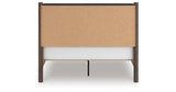 Pamytta Brown Queen Upholstered Panel Platform Bed from Ashley Furniture - Luna Furniture