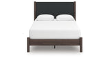 Pamytta Brown Queen Upholstered Panel Platform Bed from Ashley Furniture - Luna Furniture