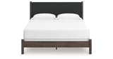 Pamytta Brown King Upholstered Panel Bed from Ashley Furniture - Luna Furniture