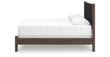 Pamytta Brown King Upholstered Panel Bed from Ashley Furniture - Luna Furniture