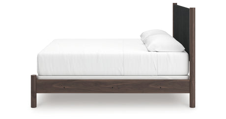 Pamytta Brown King Upholstered Panel Bed from Ashley Furniture - Luna Furniture