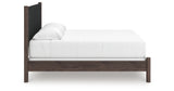 Pamytta Brown King Upholstered Panel Bed from Ashley Furniture - Luna Furniture