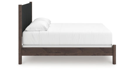 Pamytta Brown King Upholstered Panel Bed from Ashley Furniture - Luna Furniture