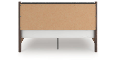 Pamytta Brown King Upholstered Panel Platform Bed from Ashley Furniture - Luna Furniture