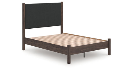 Pamytta Brown Full Upholstered Panel Platform Bed from Ashley Furniture - Luna Furniture