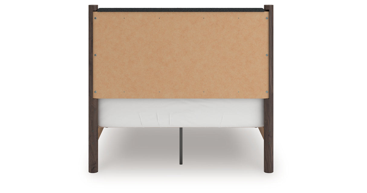 Pamytta Brown Full Upholstered Panel Platform Bed from Ashley Furniture - Luna Furniture