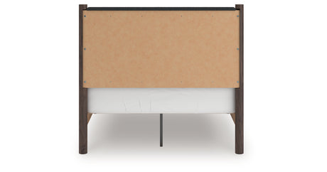 Pamytta Brown Full Upholstered Panel Platform Bed from Ashley Furniture - Luna Furniture