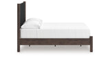 Pamytta Brown Full Upholstered Panel Platform Bed from Ashley Furniture - Luna Furniture