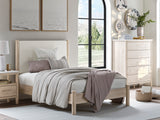 Cadmori Tan/Beige Upholstered Platform Bedroom Set from Ashley - Luna Furniture