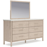 Cadmori Tan/Beige Upholstered Platform Bedroom Set from Ashley - Luna Furniture