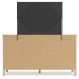 Cadmori Two-tone King Upholstered Panel Bed, Dresser, Mirror and Nightstand from Ashley - Luna Furniture