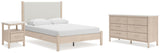 Cadmori Tan/Beige Upholstered Platform Bedroom Set from Ashley - Luna Furniture