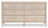 Cadmori Two-tone King Upholstered Panel Bed, Dresser and Nightstand from Ashley - Luna Furniture