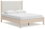 Cadmori Two-tone Queen Upholstered Panel Bed, Dresser and Nightstand from Ashley - Luna Furniture