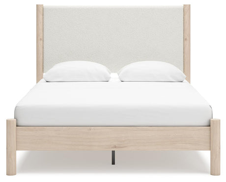 Cadmori Two-tone Queen Upholstered Panel Bed, Dresser and Nightstand from Ashley - Luna Furniture
