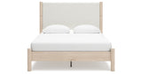 Cadmori Queen Upholstered Panel Bed with Dresser and 2 Nightstands in Two-tone from Ashley - Luna Furniture