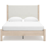 Cadmori Tan/Beige Upholstered Platform Bedroom Set from Ashley - Luna Furniture