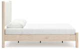 Cadmori Tan/Beige Upholstered Platform Bedroom Set from Ashley - Luna Furniture
