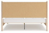 Cadmori Tan/Beige King Upholstered Platform Bed from Ashley - Luna Furniture