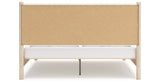 Cadmori Tan/Beige King Upholstered Platform Bed from Ashley - Luna Furniture